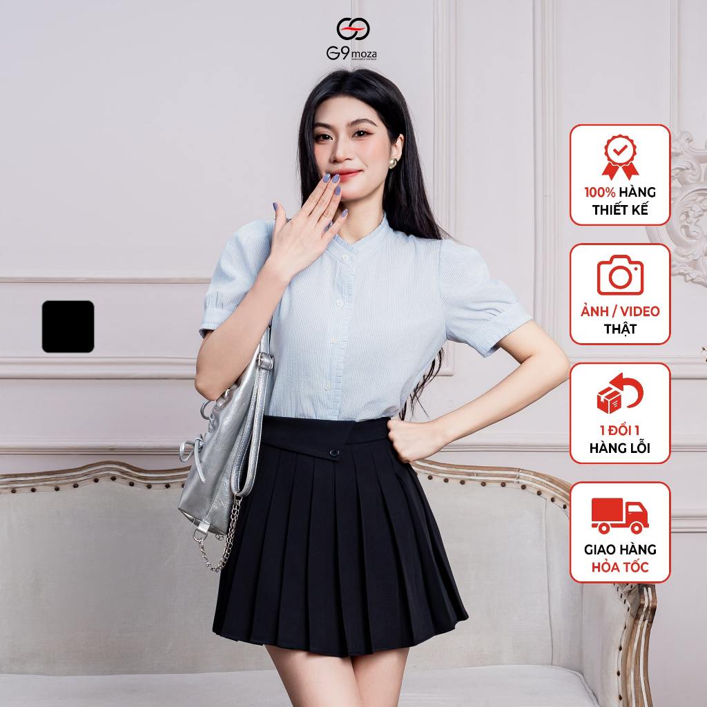 Chân váy GS81 G9moza, chất Thô chéo tuyết cao cấp, thoáng mát, mềm mịn