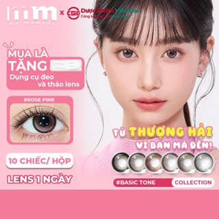 [10 CHIẾC] Kính áp tròng MM My Moment lens 1 ngày Basic Tone Collection nâu đen xám DIA 14.2-14.5mm
