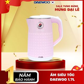 Ấm siêu tốc Daewoo DEK-MF180 dung tích 1.7L, inox 304 công suất lớn 1500w nhanh sôi, bảo hành 12 tháng