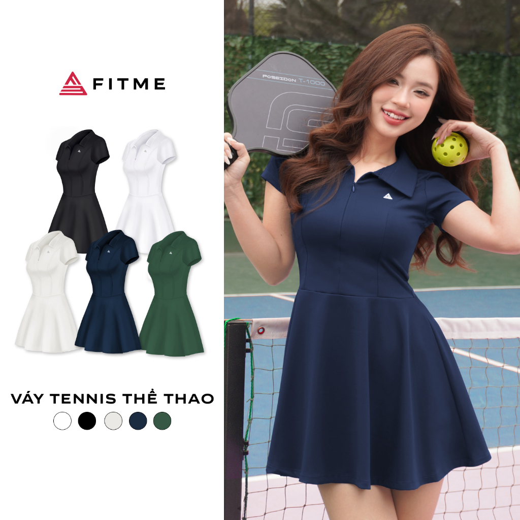 Váy tennis thể thao nữ Fitme GOC pickleball tặng kèm quần bảo hộ chất liệu thun co giãn thoáng khí DTNN01 | BigBuy360 - bigbuy360.vn
