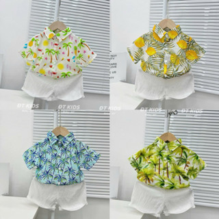 Bộ Cộc Tay Bé Trai, Bộ Sơ Mi Đũi đi chơi, đi biển, đi học cực đẹp cho Bé Trai Từ 8 - 22kg - ORASTORE