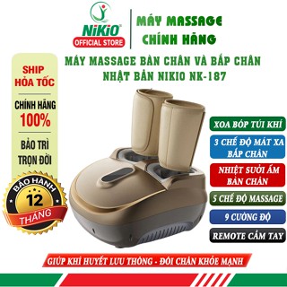 Máy massage bấm huyệt chân và bắp chân áp suất khí Nikio NK-187 - 2in1