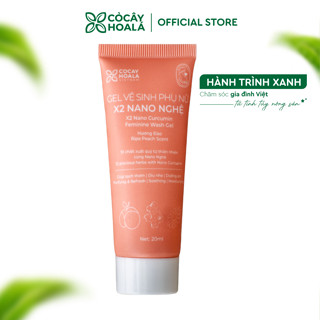 Dung Dịch Vệ Sinh Cỏ Cây Hoa Lá Gel x2 Nano Nghệ Làm Sạch Ngừa Vi Khuẩn 20ml Cho Mẹ Bầu