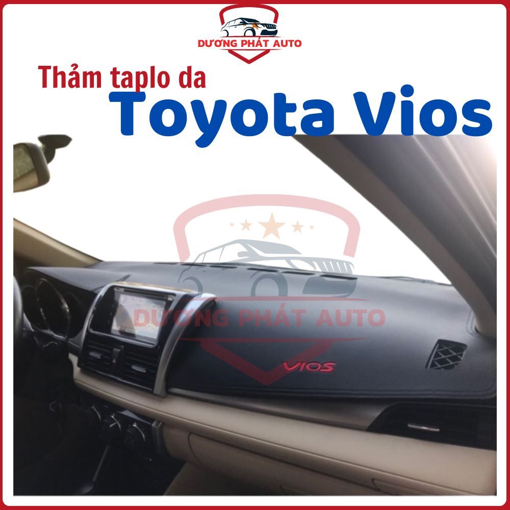 Thảm taplo da xe Vios 2014- 2015- 2016 - 2017 ( Da carbon cao cấp có chống trượt )