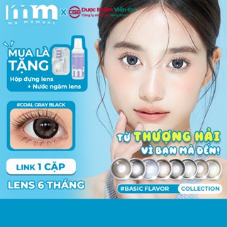 [1 CẶP] Kính áp tròng MM MyMoment lens 6 tháng Basic Flavor Collection nâu đen xám DIA 14.2-14.5mm
