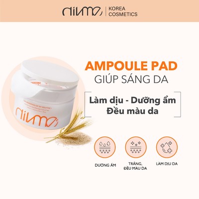 Tinh chất dưỡng trắng da mặt Divme dạng Ampoule pad, bổ sung Niacinamide 5% Giúp Da Trắng Sáng 180ml (70 miếng)