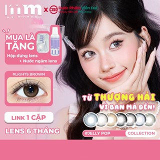   1 CẶP  Kính áp tròng MM MyMoment lens 6 tháng Jelly Pop Collection nâu đen xám DIA 14.2-14.5mm 