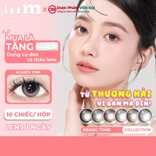 [10 CHIẾC] Kính áp tròng MM MyMoment lens 1 ngày Basic Tone Collection nâu đen xám DIA 14.2-14.5mm