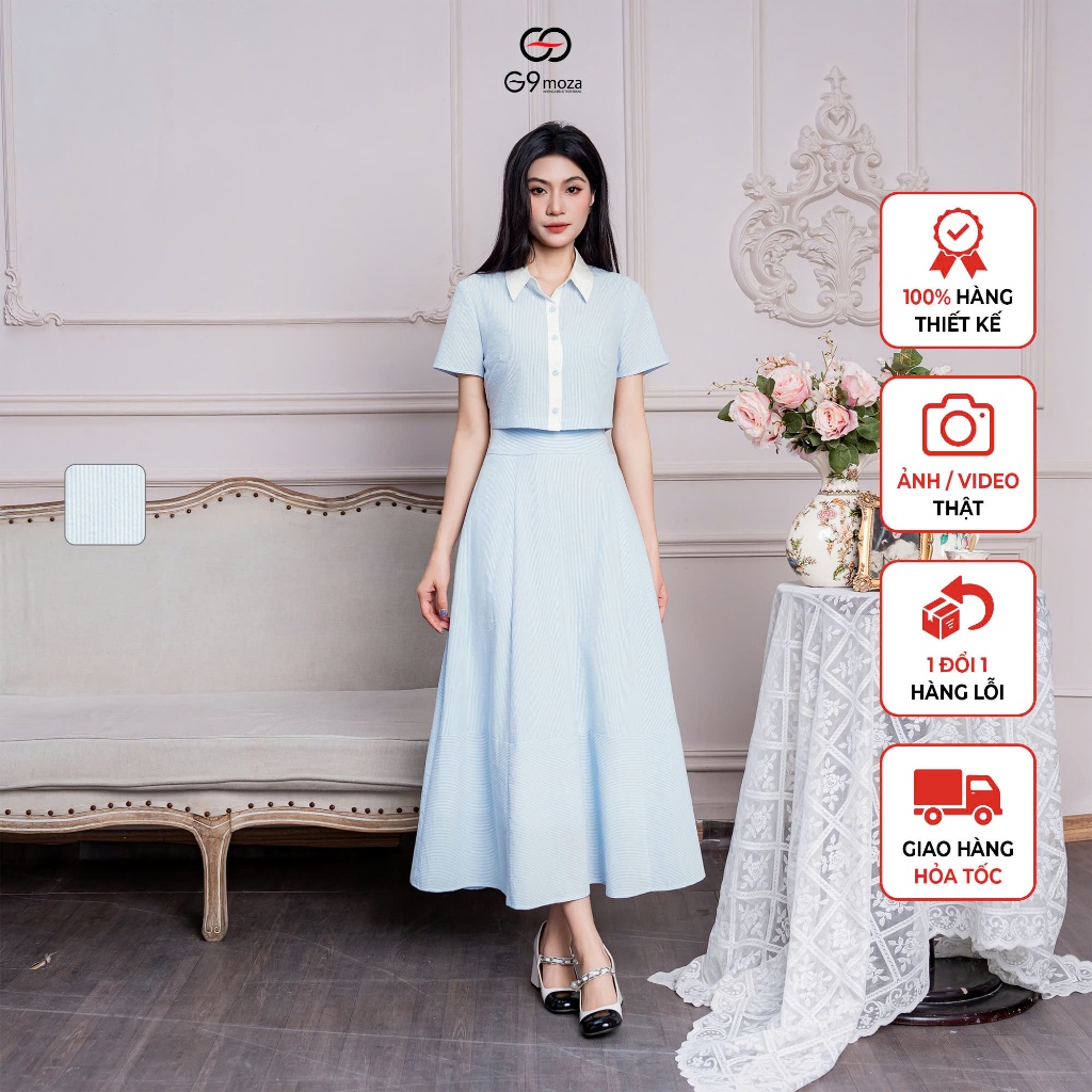 Chân váy GS99 G9moza, chất Thô Hàn cao cấp, thoáng mát, mềm mại