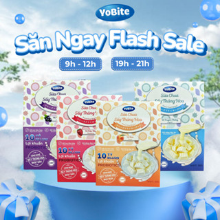 [YOBITE OFFICIAL] Combo 4 Hộp Sữa Chua Sấy YoBite Healthy 30gr - Vị Truyền Thống, Dâu Tây, Việt Quất, Đào