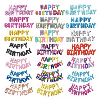 (TẶNG ỐNG THỔI) Set Bóng Chữ Happy Birthday, Bong Bóng Chữ Nhôm HAPPY BIRTHDAY Trang Trí Sinh Nhật, Set HPBD