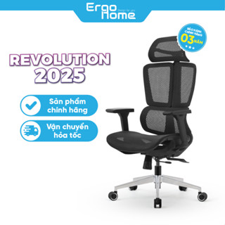 Ghế Công Thái Học UPGEN REVOLUTION 2025 thiết kế 3 lưng điều chỉnh độc lập, tựa đầu 4D lưới WINTEX thông thoáng