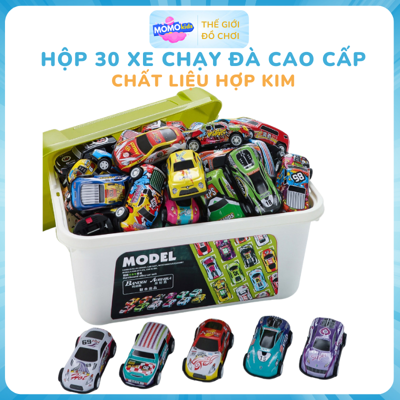 thùng 50 xe ô tô đồ chơi, xe đồ chơi cho bé trai, ô tô đồ  chơi mini, hộp ô tô 30 chiếc, thùng 50 xe