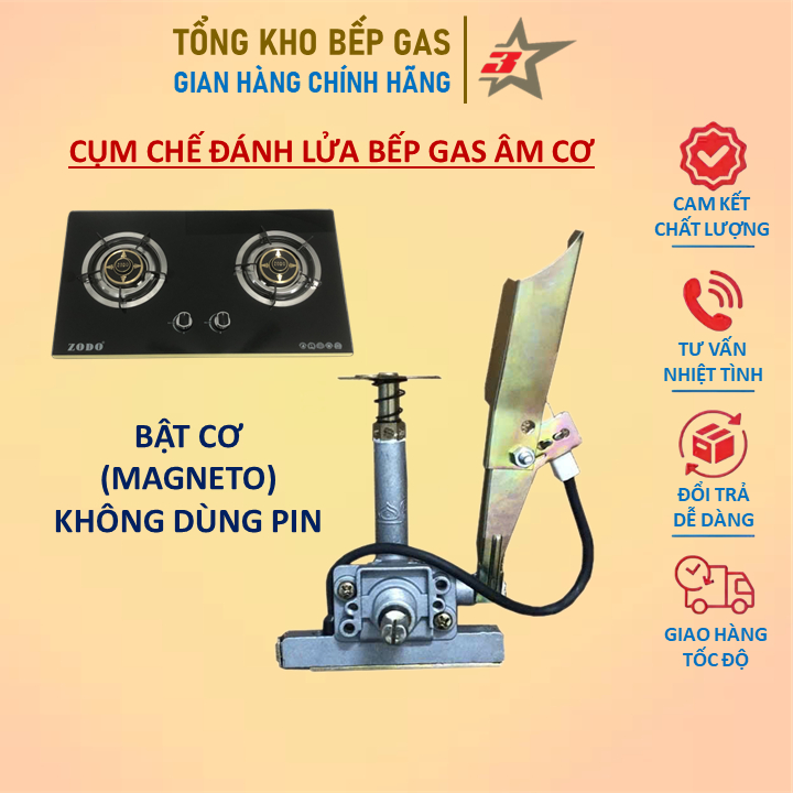 Ổ Cụm Chế Đánh Lửa Bếp Ga Âm Bật Cơ (Bếp Ga Âm Không Dùng Pin)