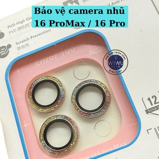 ✨ Bảo Vệ Camera Kuzoom Nhũ Lấp Lánh Cho iPhone 16 Pro Max, 16 Pro – Dành Cho Phái Đẹp ✨