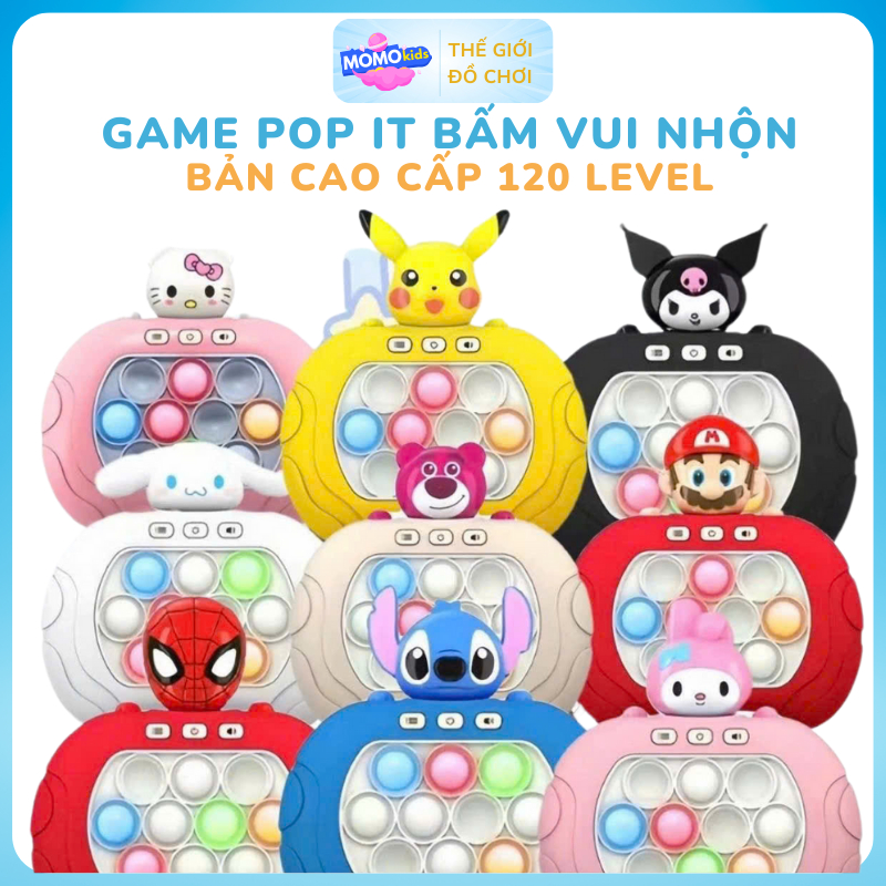 Đồ chơi Pop it 10 phím điện tử thế hệ mới máy điện tử chơi game Pop it giải trí bấm nút theo đèn nhạ