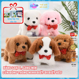 Chó bông biết sủa chó biết vẫy đuôi,chó bông biết đi,Chó chạy bằng pin, biết kêu,vẫy đuôi cực đáng yêu,thú cưng