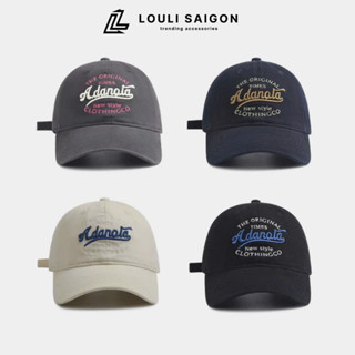 Mũ lưỡi trai nam nữ LOULI SAIGON chữ Adanola form mềm, nón lưỡi trai kaki unisex thời trang cao cấp M84