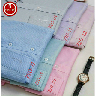  Áo sơ mi Thái Hoà tay dài vải sợi tre co giãn mịn mát caro nhiều màu 720 