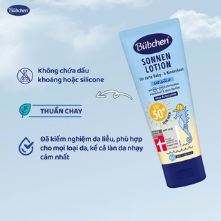 Kem chống nắng thuần chay vật lý Bubchen Sonnenlotion LSF 50+ 100ml