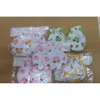 Combo 5 cặp bao tay chân thun màu/ in bông