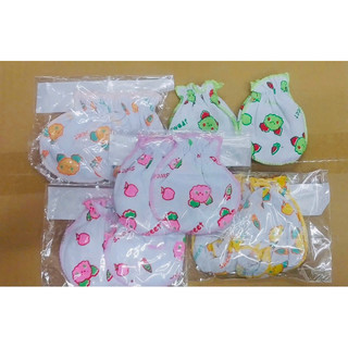 Combo 5 cặp bao tay chân thun màu/ in bông