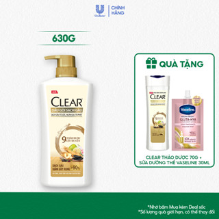 [LIVE HANNAH] Dầu Gội CLEAR 9 Thảo Dược Cổ Truyền Sạch Gàu Giảm Gãy Rụng 630G