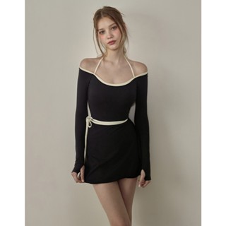 [CÓ SẴN-HOẢ TỐC] Bikini đồ bơi nữ 1 mảnh kèm váy dài tay che nắng trễ vai kiểu dáng tiểu thư sang chảnh Hàn Quốc