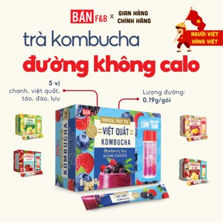 Trà Kombucha Gói Không Calo, Nước Detox Giảm Cân Không Đường Dạng Gói Tiện Lợi Bản F&B