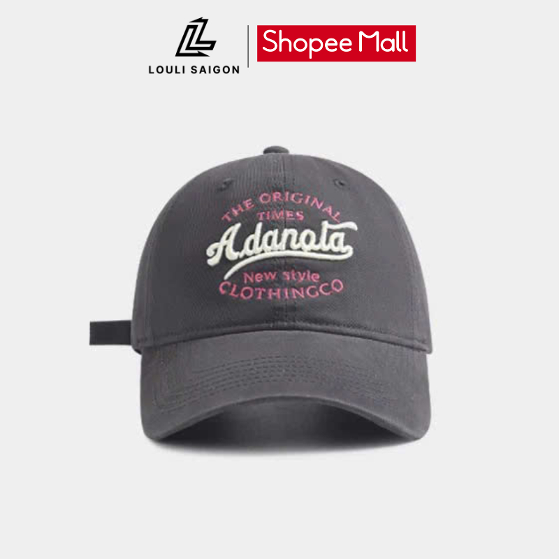 Mũ lưỡi trai LOULI SAIGON thêu chữ Adanola form mềm, vài kaki dành cho nam nữ M84