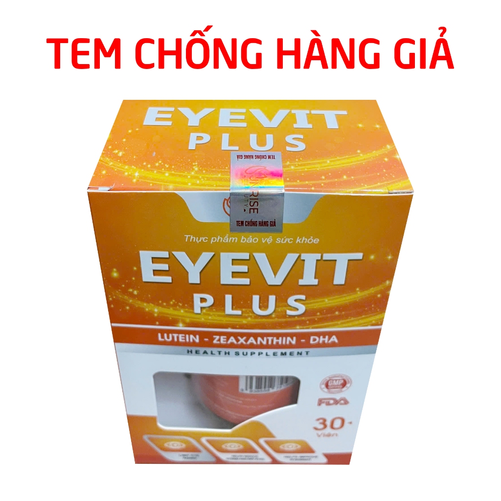 Viên bổ mắt Lutein, DHA EYEVIT PLUS giúp tăng cường thị lực, giảm khô mắt, mờ mắt, mỏi mắt 30 viên
