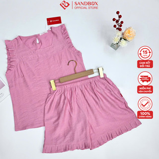  Bộ Mặc Nhà Nữ SANDBOX Thiết Kế Sát Nách Quần Đùi Chất Đũi Tơ Cao Cấp Mềm Mát Thoải Mái BDD25001 