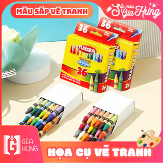 Bộ 36 Bút Màu Sáp PLAYSKOOL Màu Săc Tươi Sáng - Màu Sáp Gia Hưng An Toàn Cho Trẻ Em Tô Màu, Vẽ Tranh