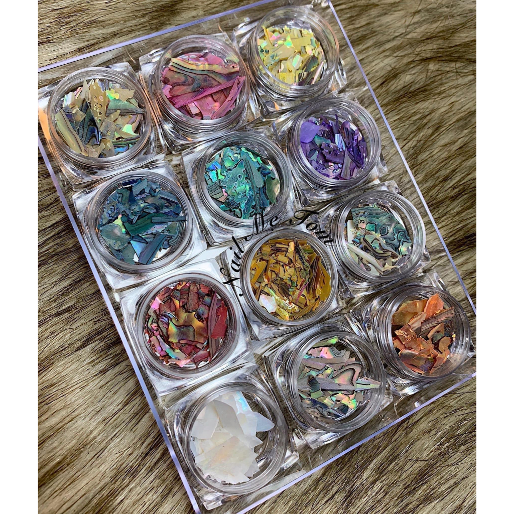 Set xà cừ vân đá siêu mỏng dùng trang trí móng