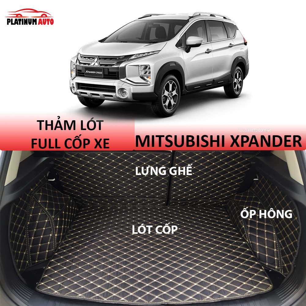 Lót cốp xe Mitsubishi Xpander (2018-2025) bảo vệ cốp tránh bị trày xước, không thấm nước, dễ dàng vệ sinh