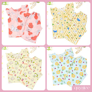 Đồ bộ tole nữ, bộ lanh lửng cánh tiên mặc nhà hoạ tiết hoạt hình dễ thương 45-80kg cao cấp, có bigsize