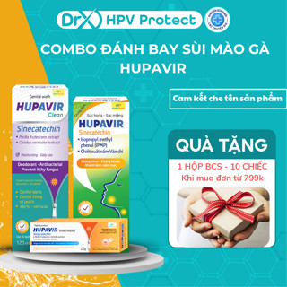 Combo hỗ trợ sùi mào gà Hupavir tình trạng sùi, mụn cóc, hỗ trợ phòng ngừa nguy cơ nhiễm HPV