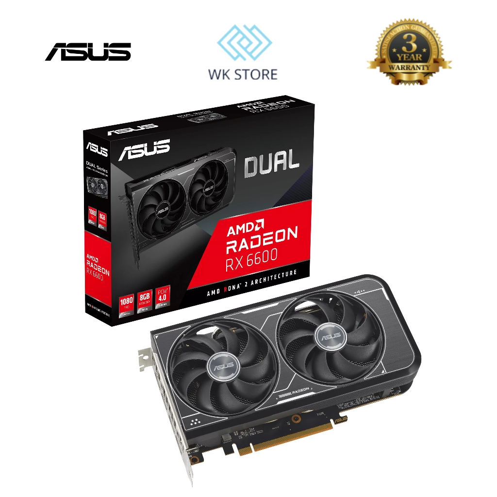 VGA Asus Dual Radeon RX 6600 V3 8GB GDDR6 (Mới, BH 36T)