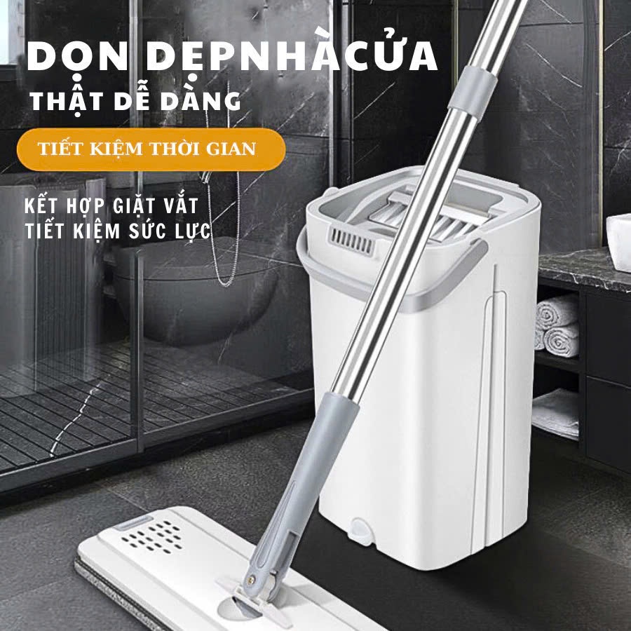 Cây Lau Nhà Tự Vắt Thông Minh (2 Cán - 8 Bông Lau) Chổi Lau Nhà Tự Vắt Thông Minh Bộ Lau Nhà 360 Độ | BigBuy360 - bigbuy360.vn