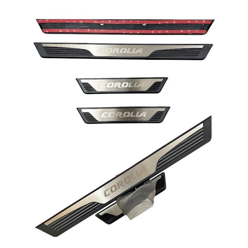 Ốp Bậc Cửa Altis 2014 2015 2016 2017 2018 2019 2020 2021 2022 ( Bậc Ngoài Nhựa Đen ) - Toyota Altis