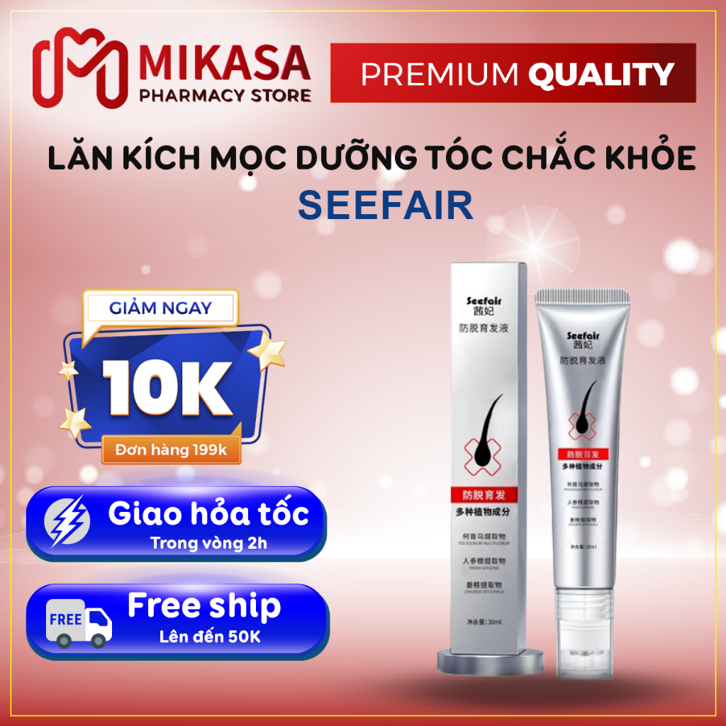 Tinh Chất Lăn Mọc Tóc Dưỡng Tóc Chắc Khỏe SEEFAIR – Thanh Lăn SEEFAIR Chăm Sóc Chân Tóc, Giảm Gãy Rụng, Hỗ Trợ Mọc Tóc