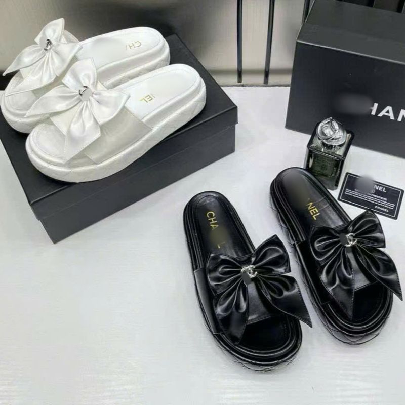 Dép Xuồng Nơ 5p Đế Bánh Mì Da Mềm Êm Fullbox Cao Cấp