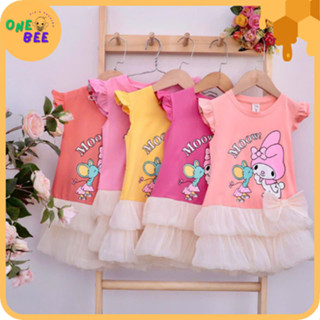   XẢ KHO  Váy Bé Gái Đầm Bé Gái In Hình Melody Chất Liệu Cotton Thoáng Mát Dễ Thương 