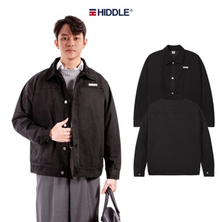  Áo khoác nam kaki cao cấp HIDDLE phối cổ nhung ticke màu đen sang trọng có túi trong nhiều size| H9-AK8 