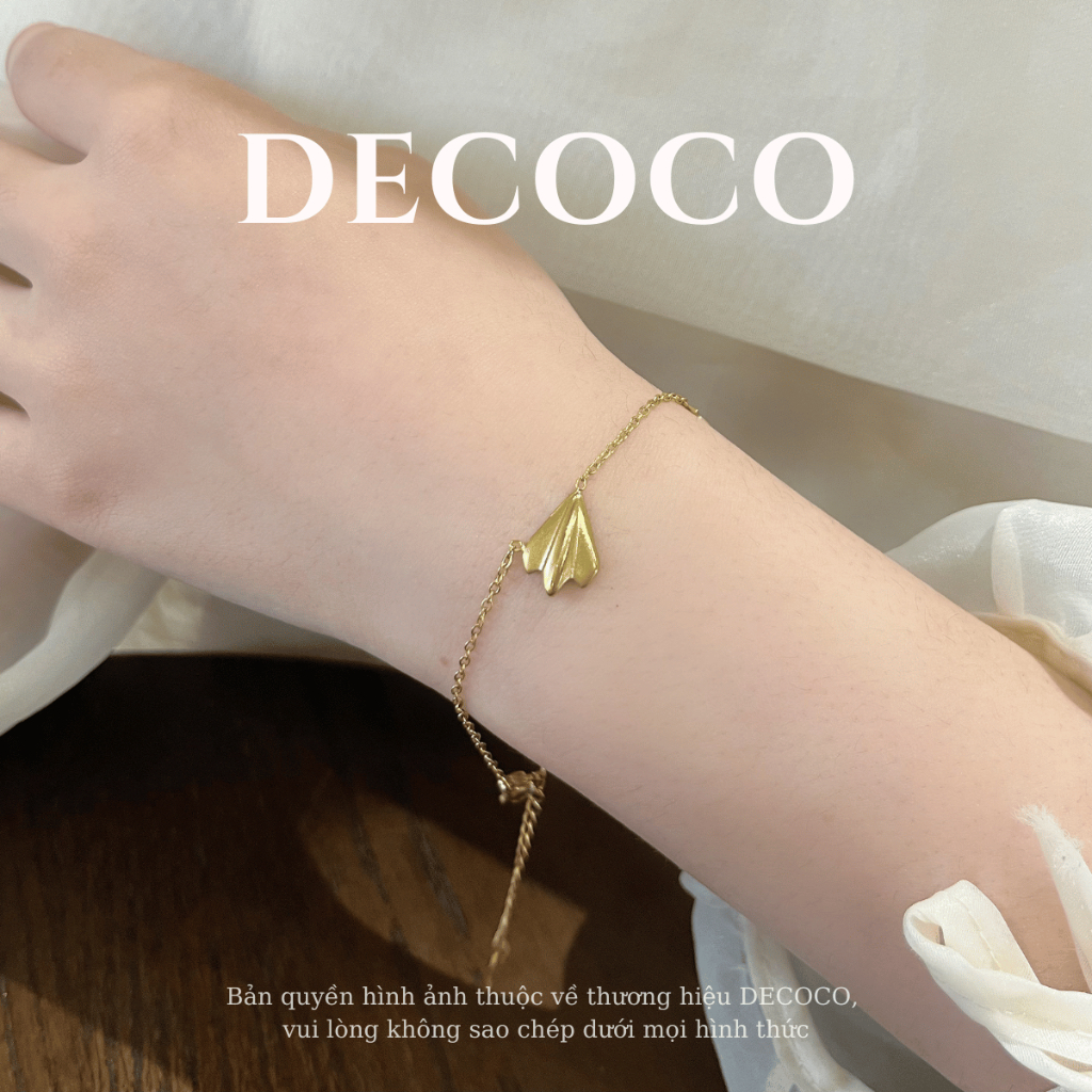 Vòng tay nữ DECOCO ACC ACC Paper Plane hình máy bay giấy DECOCO ACC ACCESSORIES