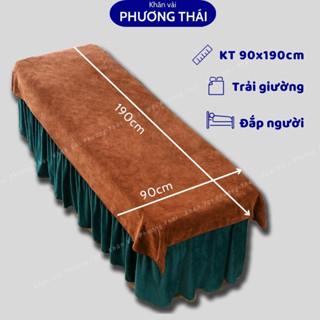  Khăn trải giường spa CHUẨN LOẠI 1 KT 90*1m9 dày mềm mịn - có nhận thêu 