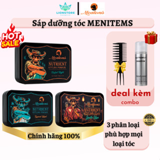 Sáp vuốt tóc Menitems, sáp vuốt tóc nam Pomade, giữ nếp, tạo kiểu lên đến 10H lưu hương lâu nước hoa