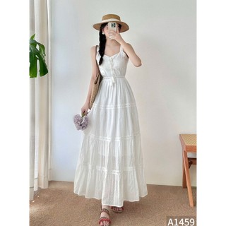 Đầm Maxi Thô Ren 2 Dây Kèm Dây Buộc Trước A1459 - Thời Trang Thanh Lịch