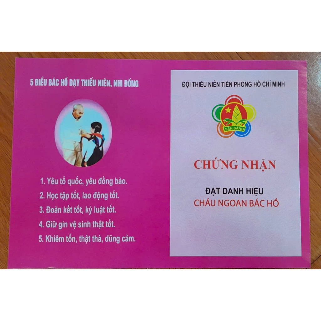 Combo 100 phôi giấy khen CNBH (2 mặt)