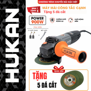 Máy mài góc Hukan HK-AG5030RP, công suất 900W, chống khởi động lại, khởi động mềm Tặng 5 đá cắt